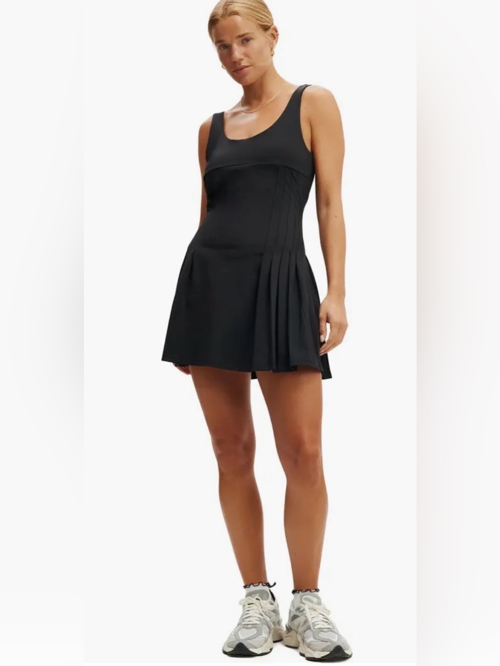 Cotton On Body Black Level Up Pleat Court Dress Women’s Sz Small NWT